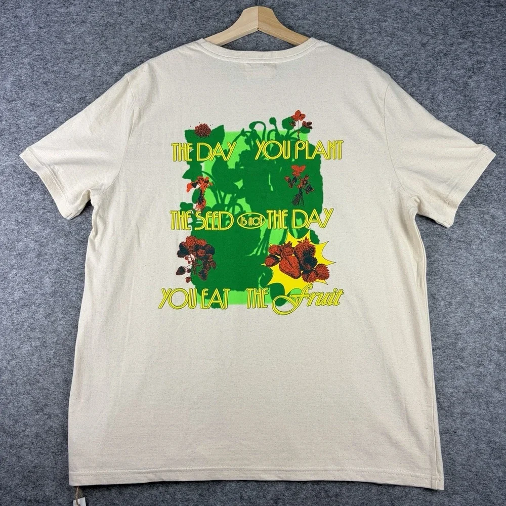 Christy Dawn The Seed Short Sleeve Graphic Tee Shirt Large 100% Cotton New